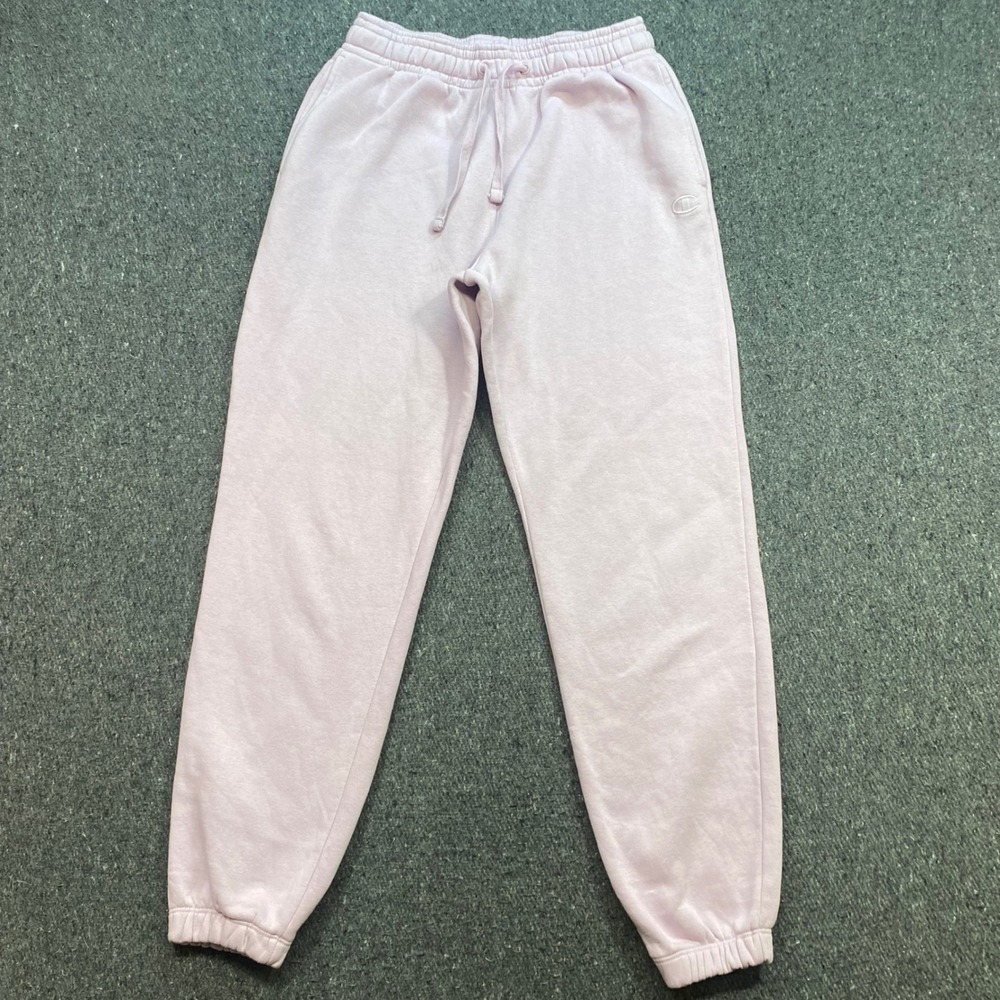 Champion Joggers Sz M Womens Light Purple Athleisure Embroidered Logo Sweatpants